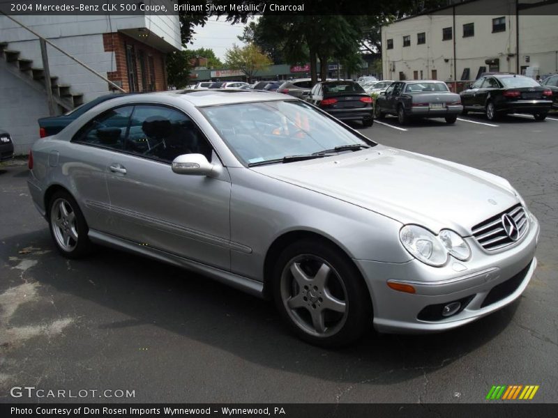 Brilliant Silver Metallic / Charcoal 2004 Mercedes-Benz CLK 500 Coupe
