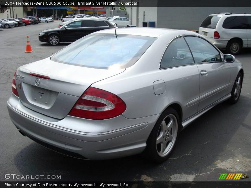 Brilliant Silver Metallic / Charcoal 2004 Mercedes-Benz CLK 500 Coupe