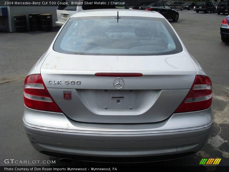 Brilliant Silver Metallic / Charcoal 2004 Mercedes-Benz CLK 500 Coupe