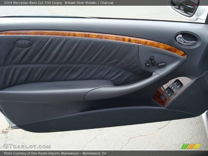 Brilliant Silver Metallic / Charcoal 2004 Mercedes-Benz CLK 500 Coupe