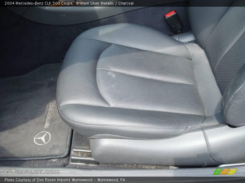 Brilliant Silver Metallic / Charcoal 2004 Mercedes-Benz CLK 500 Coupe