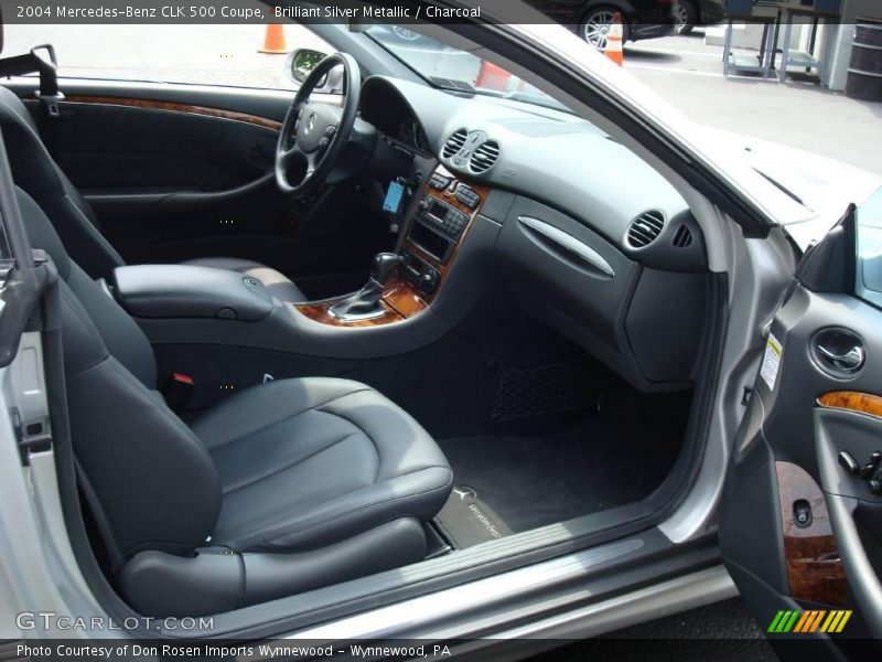 Brilliant Silver Metallic / Charcoal 2004 Mercedes-Benz CLK 500 Coupe