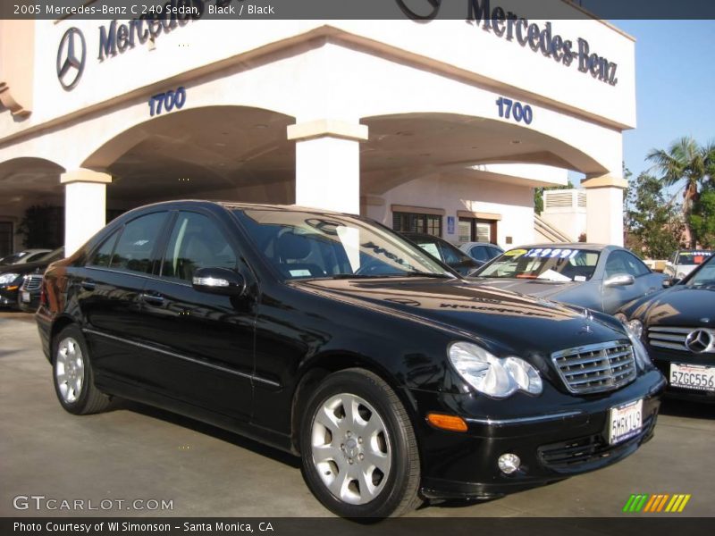 Black / Black 2005 Mercedes-Benz C 240 Sedan