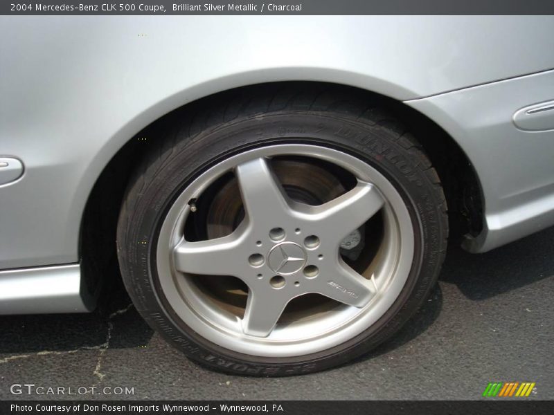 Brilliant Silver Metallic / Charcoal 2004 Mercedes-Benz CLK 500 Coupe