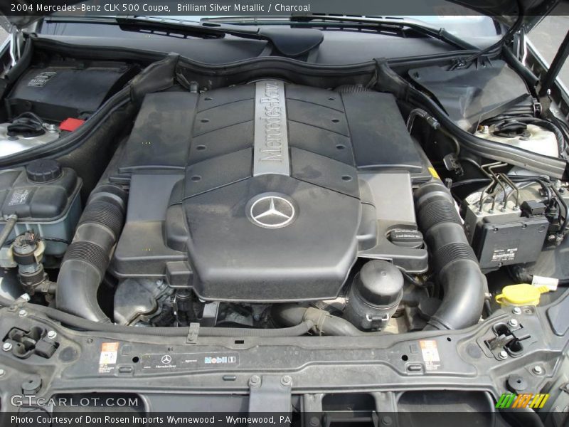 Brilliant Silver Metallic / Charcoal 2004 Mercedes-Benz CLK 500 Coupe