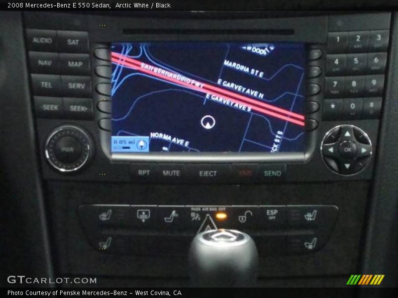 Arctic White / Black 2008 Mercedes-Benz E 550 Sedan