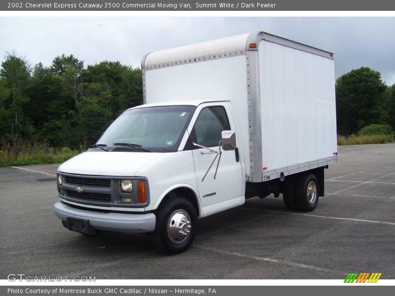 Summit White / Dark Pewter 2002 Chevrolet Express Cutaway 3500 Commercial Moving Van