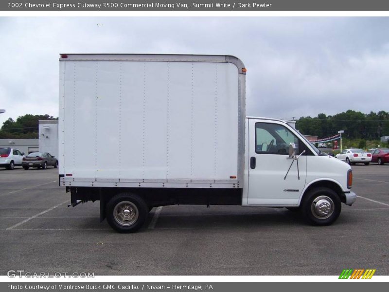 Summit White / Dark Pewter 2002 Chevrolet Express Cutaway 3500 Commercial Moving Van