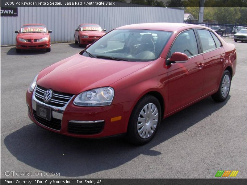 Salsa Red / Anthracite Black 2008 Volkswagen Jetta S Sedan