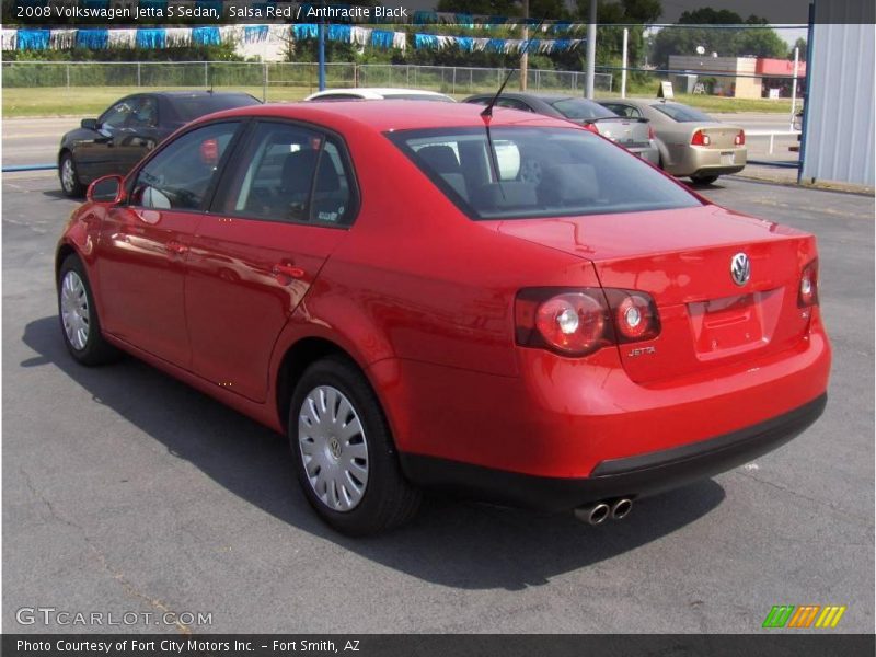 Salsa Red / Anthracite Black 2008 Volkswagen Jetta S Sedan