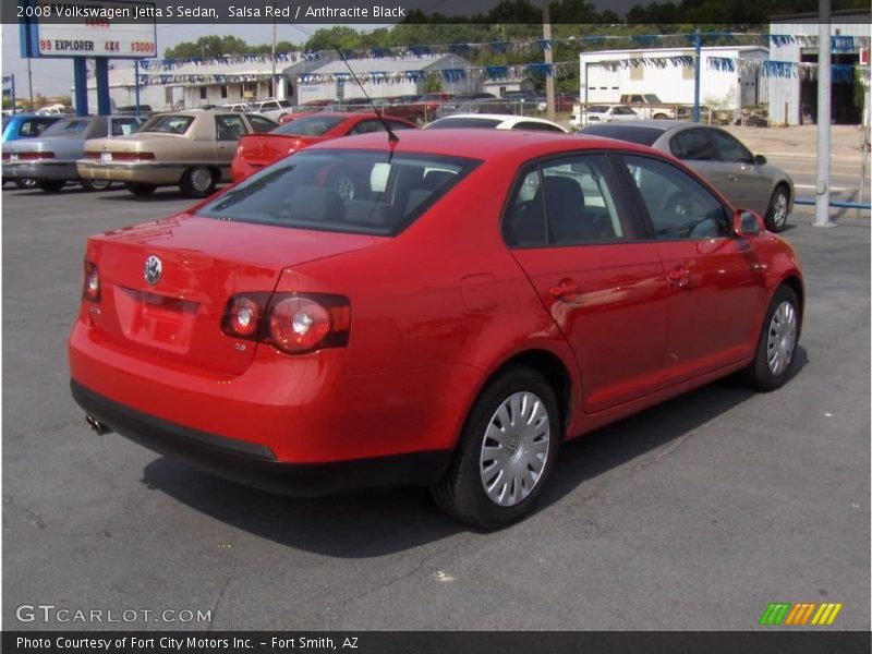 Salsa Red / Anthracite Black 2008 Volkswagen Jetta S Sedan