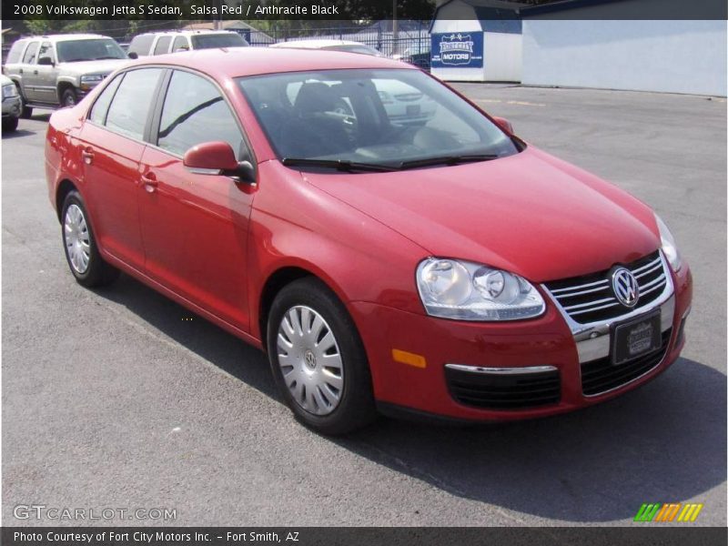 Salsa Red / Anthracite Black 2008 Volkswagen Jetta S Sedan