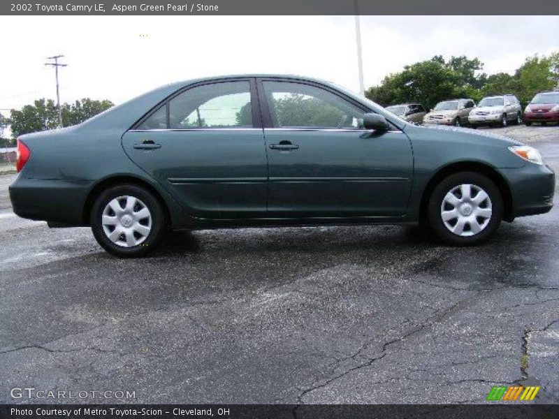 Aspen Green Pearl / Stone 2002 Toyota Camry LE