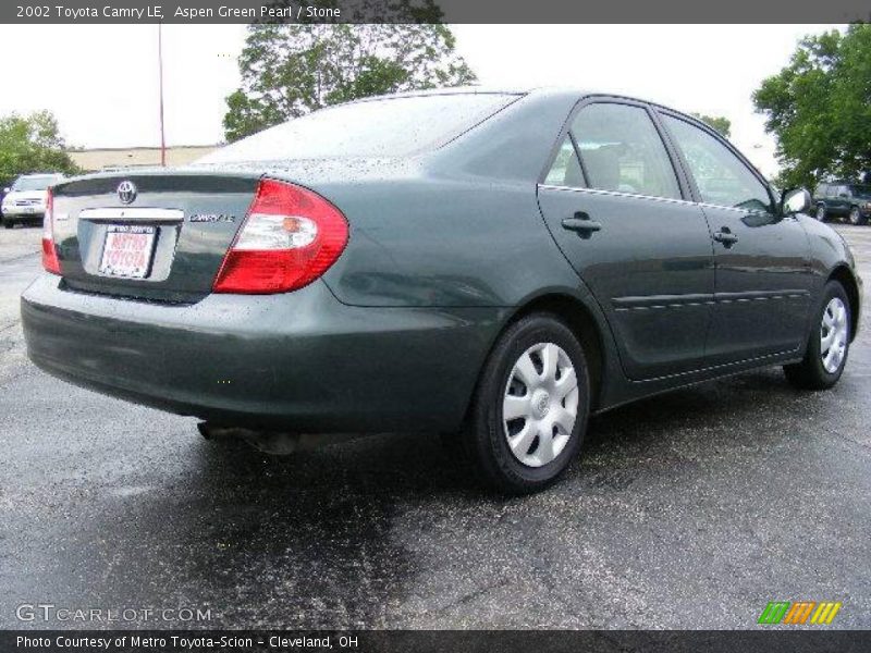 Aspen Green Pearl / Stone 2002 Toyota Camry LE