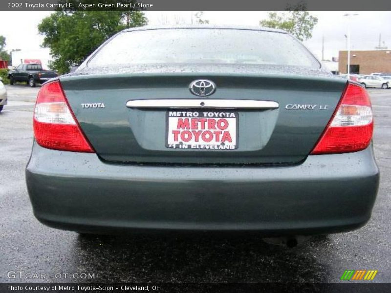 Aspen Green Pearl / Stone 2002 Toyota Camry LE