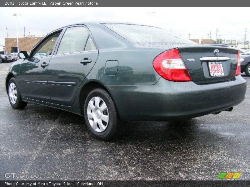 Aspen Green Pearl / Stone 2002 Toyota Camry LE