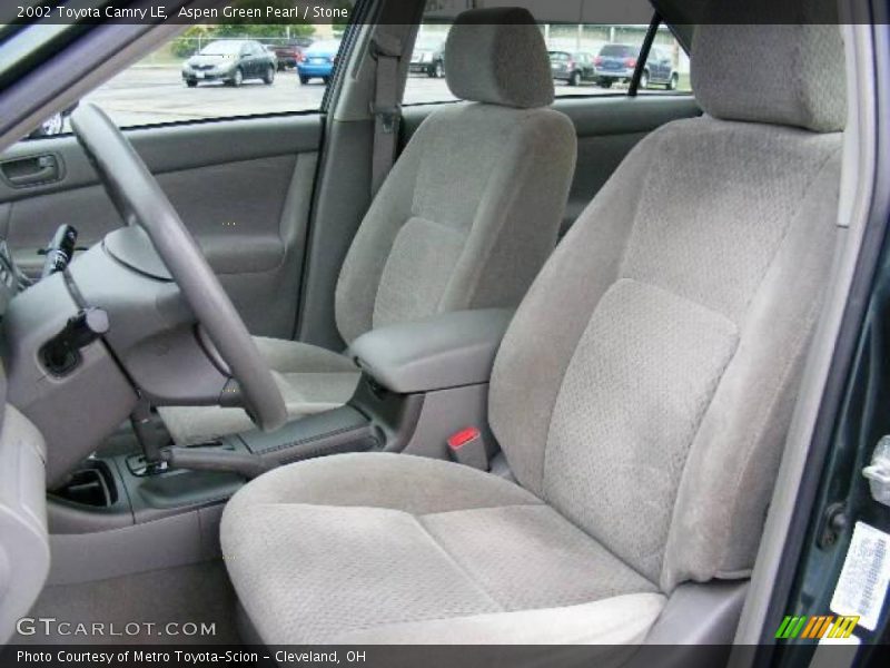 Aspen Green Pearl / Stone 2002 Toyota Camry LE