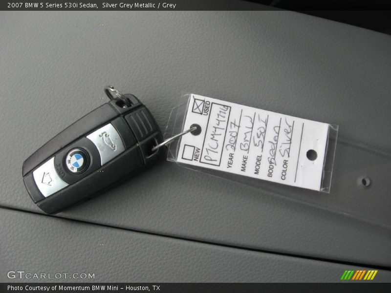 Silver Grey Metallic / Grey 2007 BMW 5 Series 530i Sedan