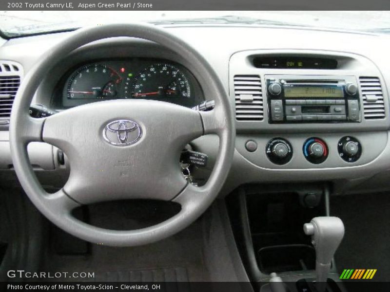 Aspen Green Pearl / Stone 2002 Toyota Camry LE