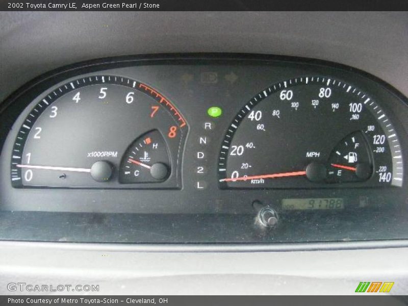 Aspen Green Pearl / Stone 2002 Toyota Camry LE
