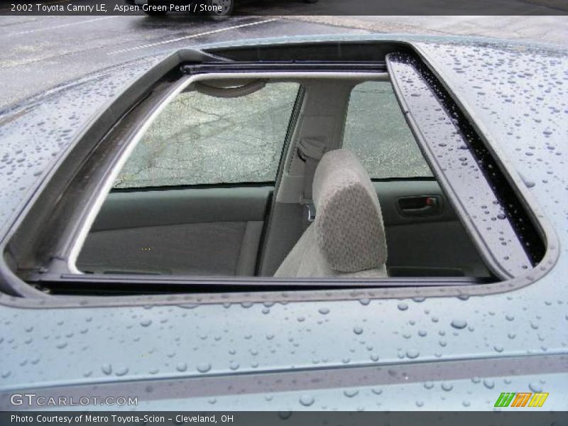 Aspen Green Pearl / Stone 2002 Toyota Camry LE