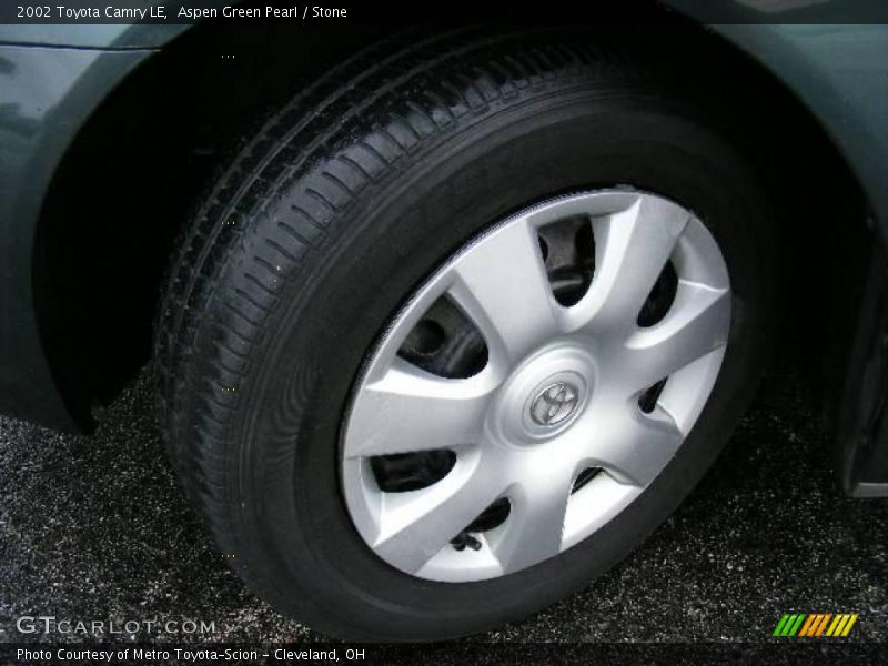 Aspen Green Pearl / Stone 2002 Toyota Camry LE