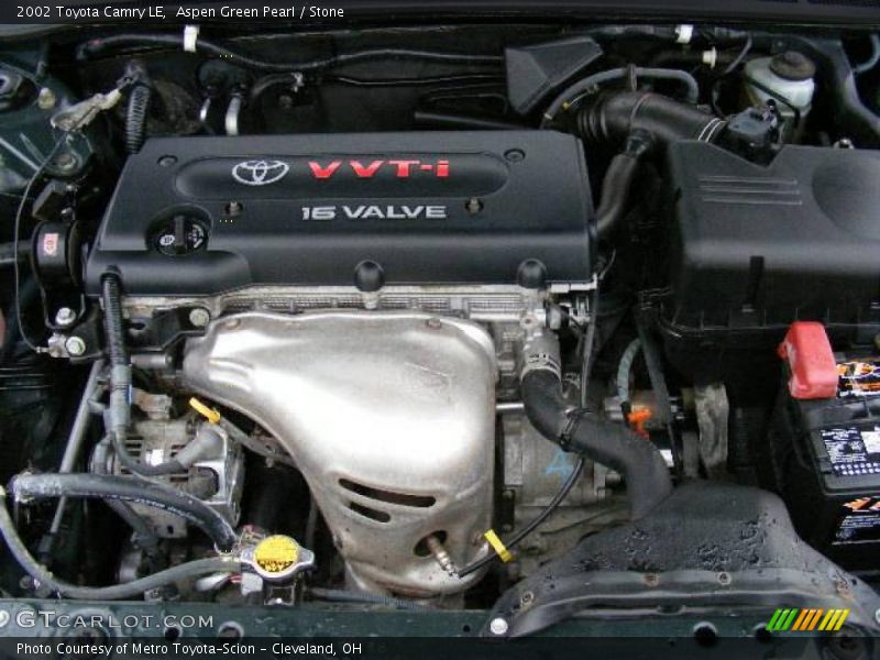 Aspen Green Pearl / Stone 2002 Toyota Camry LE
