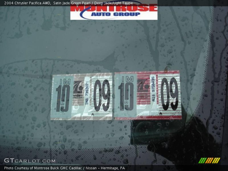 Satin Jade Green Pearl / Deep Jade/Light Taupe 2004 Chrysler Pacifica AWD
