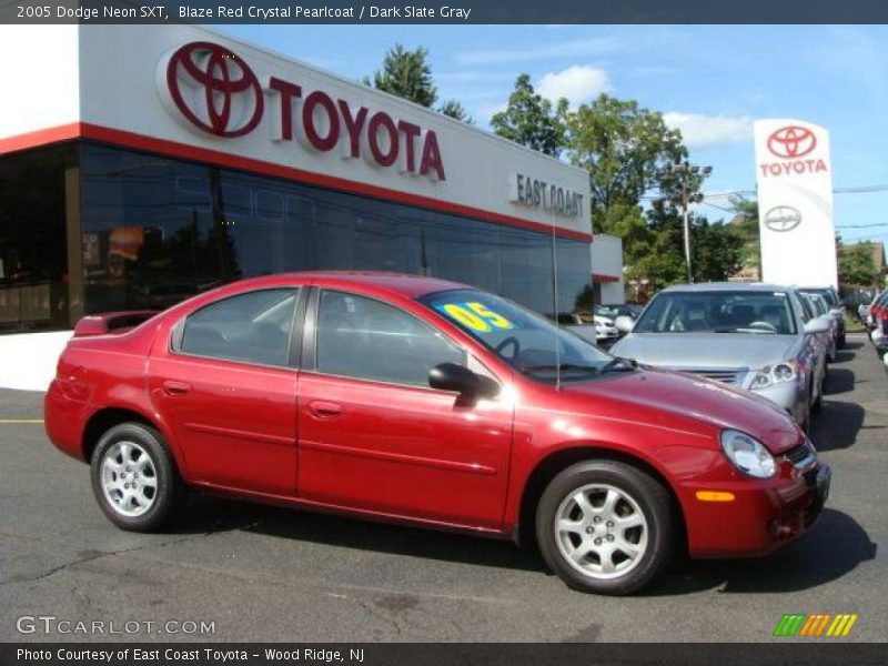 Blaze Red Crystal Pearlcoat / Dark Slate Gray 2005 Dodge Neon SXT