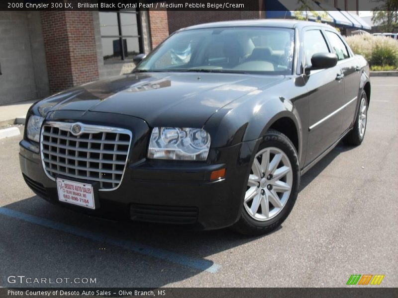 Brilliant Black Crystal Pearl / Medium Pebble Beige/Cream 2008 Chrysler 300 LX