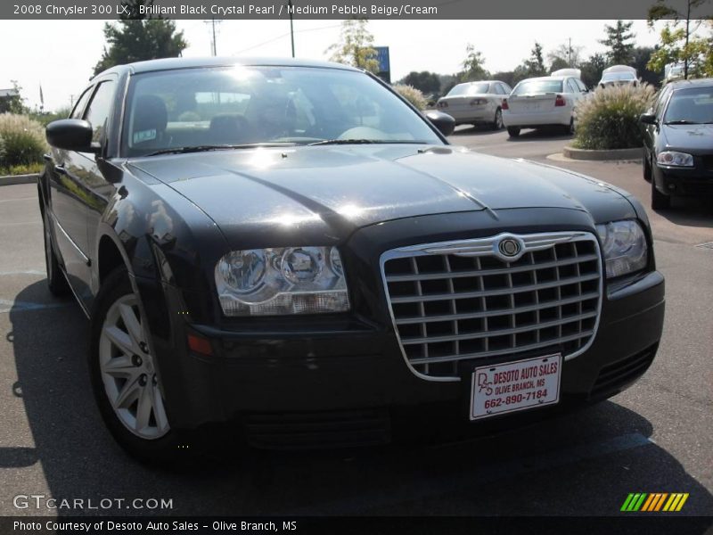 Brilliant Black Crystal Pearl / Medium Pebble Beige/Cream 2008 Chrysler 300 LX