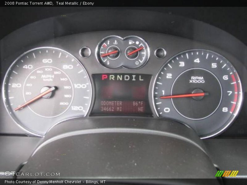 Teal Metallic / Ebony 2008 Pontiac Torrent AWD