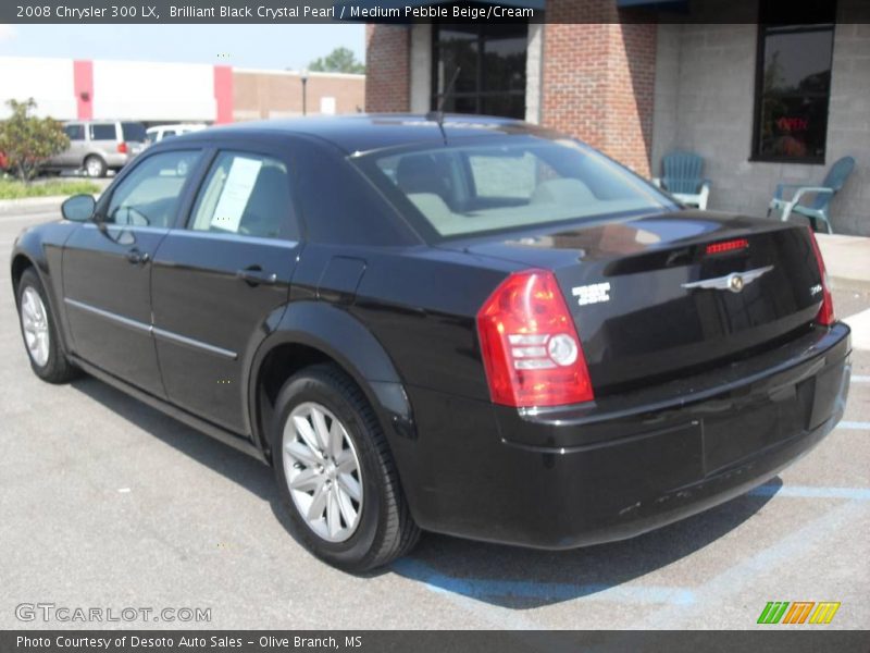 Brilliant Black Crystal Pearl / Medium Pebble Beige/Cream 2008 Chrysler 300 LX