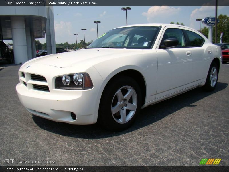 Stone White / Dark Slate Gray 2009 Dodge Charger SE