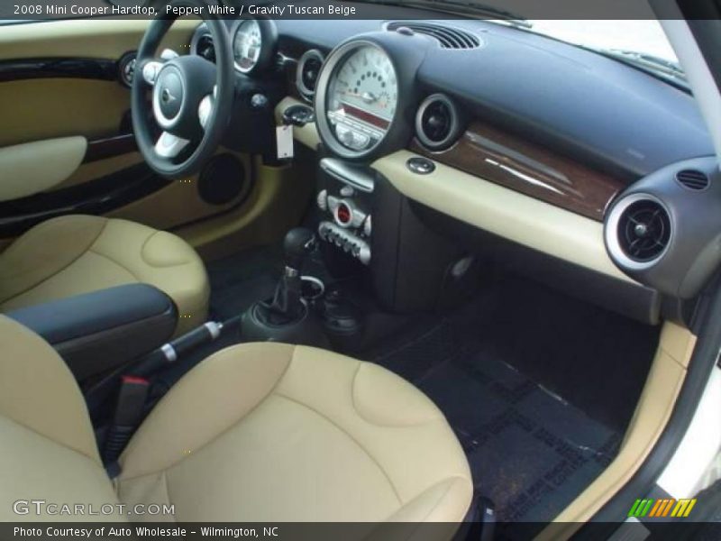 Pepper White / Gravity Tuscan Beige 2008 Mini Cooper Hardtop