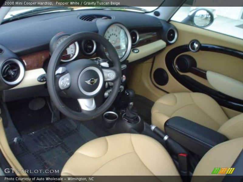 Pepper White / Gravity Tuscan Beige 2008 Mini Cooper Hardtop