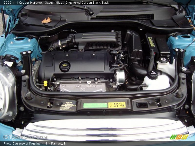 Oxygen Blue / Checkered Carbon Black/Black 2009 Mini Cooper Hardtop