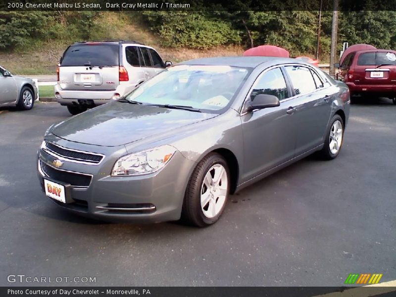 Dark Gray Metallic / Titanium 2009 Chevrolet Malibu LS Sedan