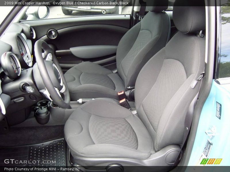 Oxygen Blue / Checkered Carbon Black/Black 2009 Mini Cooper Hardtop