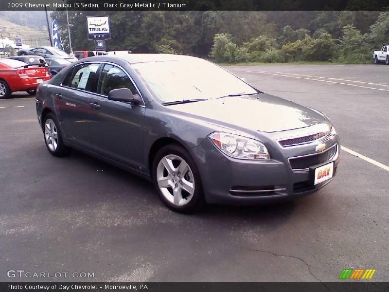 Dark Gray Metallic / Titanium 2009 Chevrolet Malibu LS Sedan