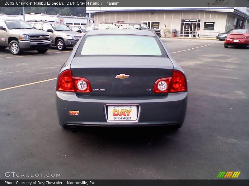 Dark Gray Metallic / Titanium 2009 Chevrolet Malibu LS Sedan