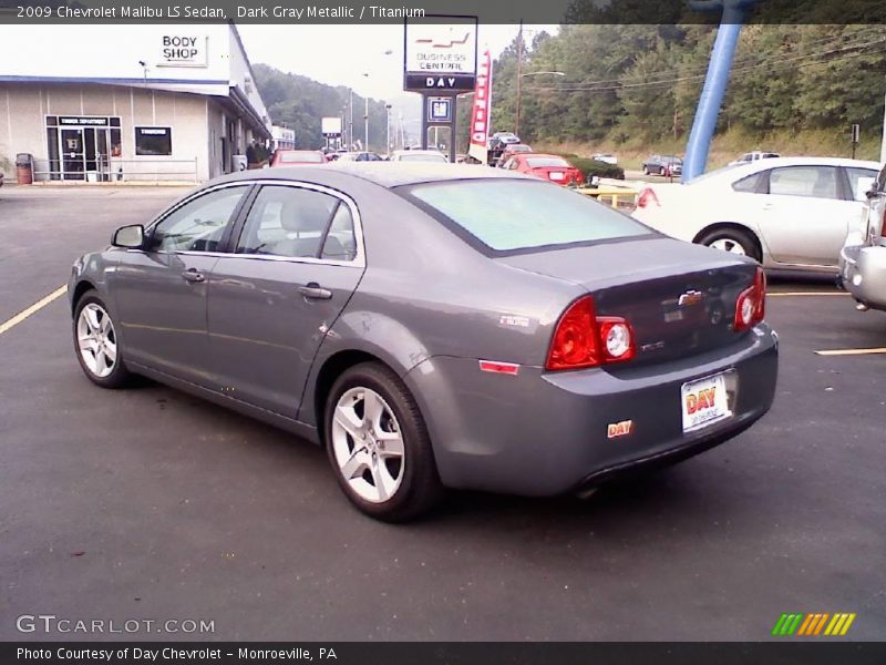 Dark Gray Metallic / Titanium 2009 Chevrolet Malibu LS Sedan