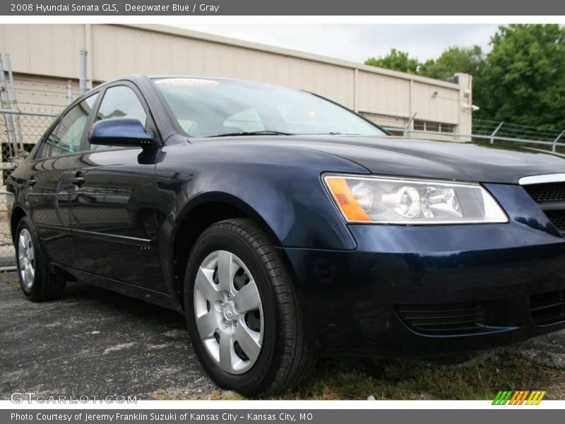 Deepwater Blue / Gray 2008 Hyundai Sonata GLS