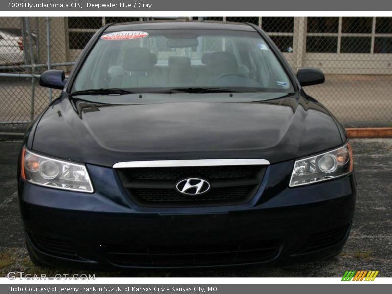 Deepwater Blue / Gray 2008 Hyundai Sonata GLS
