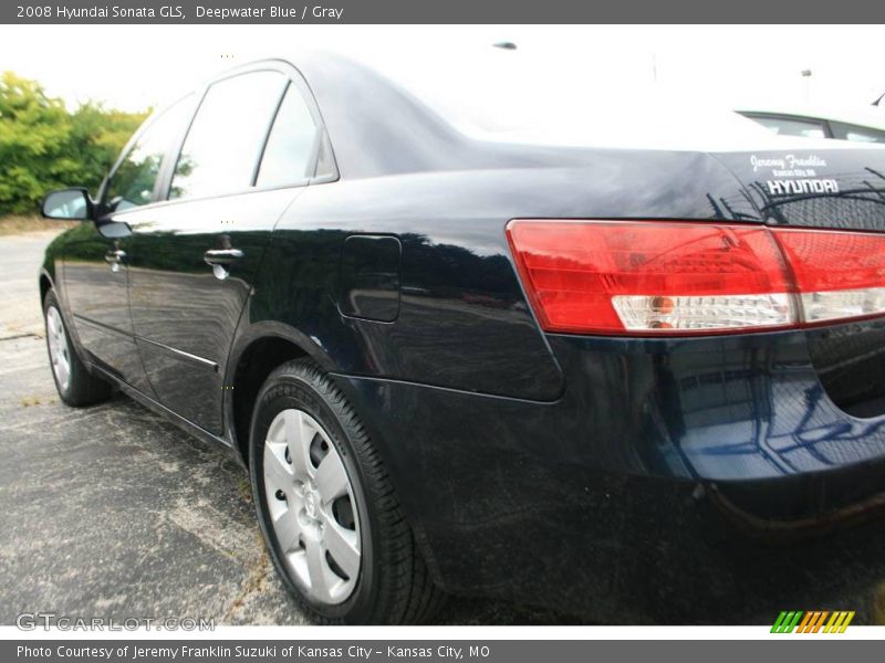 Deepwater Blue / Gray 2008 Hyundai Sonata GLS