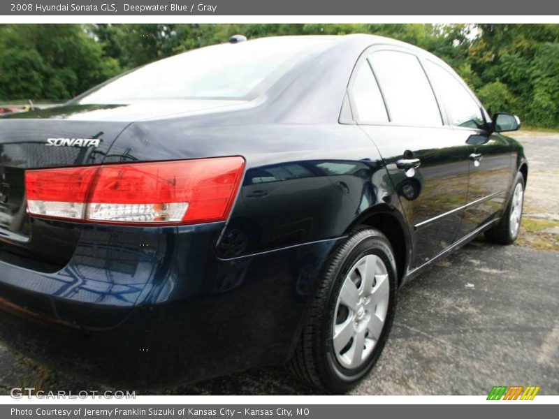 Deepwater Blue / Gray 2008 Hyundai Sonata GLS