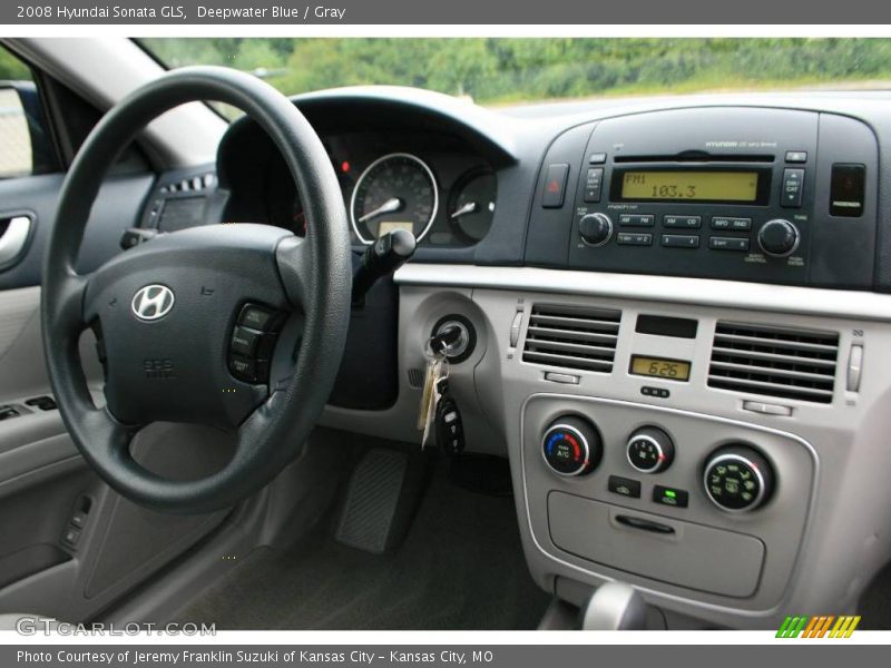 Deepwater Blue / Gray 2008 Hyundai Sonata GLS