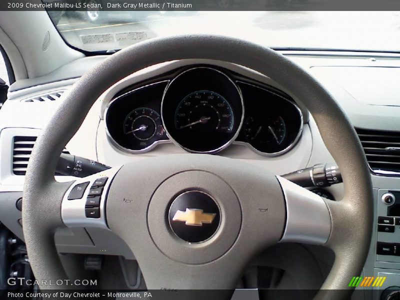Dark Gray Metallic / Titanium 2009 Chevrolet Malibu LS Sedan