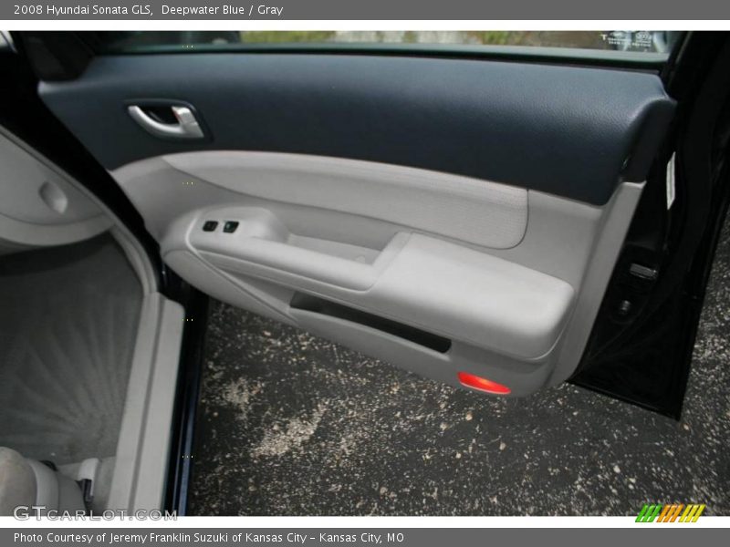 Deepwater Blue / Gray 2008 Hyundai Sonata GLS