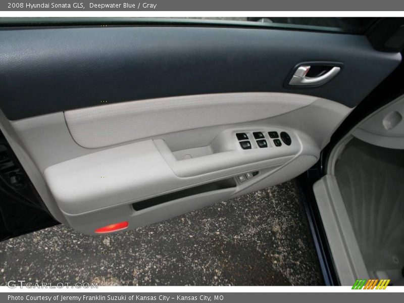 Deepwater Blue / Gray 2008 Hyundai Sonata GLS